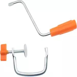 HAJXZH 1세트 파스타 기계 손잡이 및 고정 클립 수동 교체 주방 면 제조기 클램프 대부분 기계용