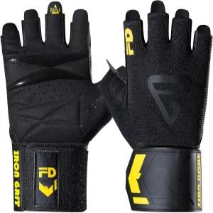 쿠션 패드와 실리콘 그립이 있는 남녀용 이롱릿 웨이트 팅 장갑 벤치 프레스 역도 트레이닝 풀업 조정을