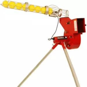 자동 볼 피더가 장착된 히터 스포츠 콤보 피칭 머신 야구와 소프트볼을 위한 다용도 조절 가능한 속도와