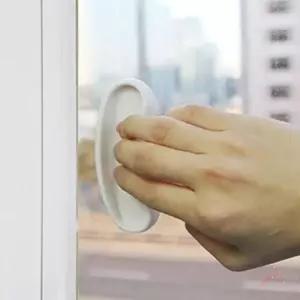 미니부착손잡이 유리문손잡이 붙이는 창문 베란다문 손잡이 화이트 2P