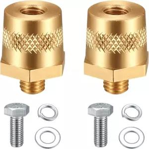 2팩 배터리 단자 커넥터 세트 자동 포스트 어댑터 M8 상단 또는 측면 나사형 충전 변환 너트 나사용