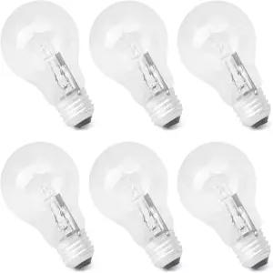 테이블 램프에 적합한 78796 E26 스레드를 대체하는 A19 전구 유형용 Estlamer 6Pcs 04316878787963 할로겐