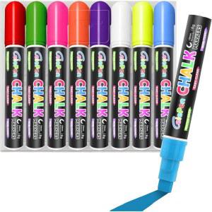 자동차용 셀레펜 창문 초크 마커 유리 세척 가능 8가지 색상 점보 액체 펜 10mm 3인치 1니브 와이드 팁 자동차 거울 포스터용 칠판 페인트