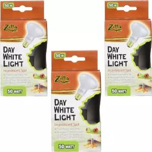 질라3팩 파충류 테라리움 열 램프 백열 전구 화이트 스팟 50W