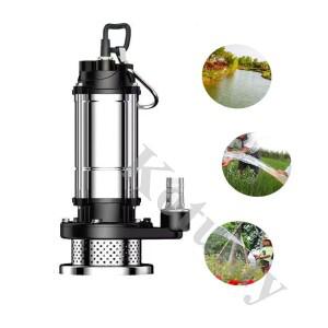 스테인레스 스틸 잠수정 펌프 220V 농업 펌핑 정원 공구 배수 관개 수중 자체 프라이밍 하수
