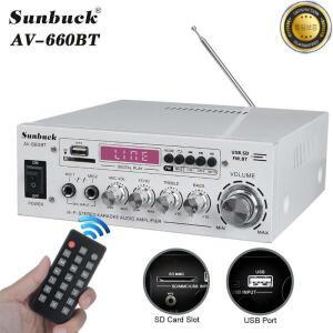 SUNBUCK AV-660BT 사운드 앰프 CH 2.1 가정용 자동차 회의 극장 용 전력 증폭기 AMP 지원 EQ FM USB SD 카