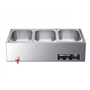 3구 중탕기 업소용 뷔페 짜장 스테인리스 소스보온 탕온기 보온고 면탕 워머