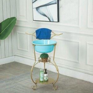 철제 세수대야 받침대 스탠드 A 화이트 세수대 간이 야외 거치대 지역 농촌