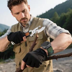 삼성 갤럭시 워치 울트라 47mm (2024/2025년형) 남성용 스포츠 나일론 마그네틱 버클 시계 스트랩에 적합합