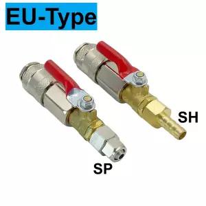 콤푸레샤 부품  밸브 스위치가 있는 유럽형 공압 호스 퀵 커넥터 SH SP10/20/30/40