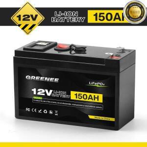 12V 150Ah 리튬 LiFePO4 딥 사이클 배터리 4000+ 충전식 태양광풍력용 철 인산염