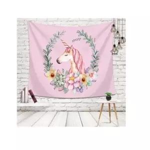 [하프클럽/셀러허브]특대 핑크 유니콘 패브릭 가림막 커튼 가리개