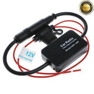 범용 FM 라디오 신호 자동차 안테나 증폭기 간섭 방지 강화 세트 AM 전자 앰프 액세서리 12V