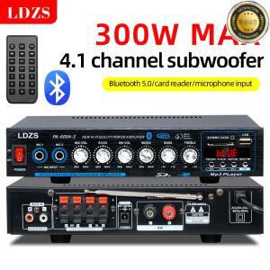 오디오 파워 앰프 300W 블루투스 HiFi 스피커 12V AV 리모컨 포함 차량용 가정용 스퀘어 댄싱 5.0 채널