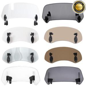 범용 오토바이 앞 유리 익스텐션 조절식 스포일러 클램프 온 윈드 스크린 디플렉터