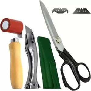 지붕 유지보수 핫 에어건 매칭 도구 용접 노즐 압력 휠 조인트 프로브 가위 비닐 PVC TPO 키트