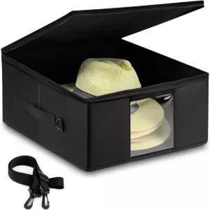 테라브스 대형 카우보이 모자 보관함 올어라운드 하드보드 지지대 충격 방지 방진 와이드 브림스 여행용