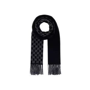 [구찌]26SS GG 자카드 투톤 울 머플러 네이비/그레이 852038 4GAKX 4063