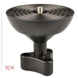 VLOGMAGIC 비디오 하이 햇 볼 하프 어댑터 3/8-16 나사 포함 100mm