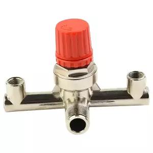 콤푸레샤 부품 더블 콘센트 튜브 합금 공기 압축기 스위치 압력 조절기 밸브 피팅 액세서리