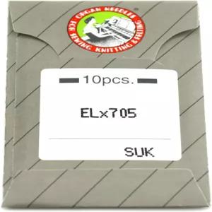 10Pk. Organ ELX705SUK 볼 포인트 휴대용 세르거 커버스티치 머신 니들