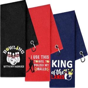 드로티 볼링 타월 소프트 자수 타월과 그로밋 퍼니 볼 흡수성 핸드 액세서리 스포츠 선물 남성 선수
