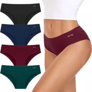 코스케피 여성 속옷 코튼 힙스터 팬티 소프트 스트레치 치키 비키니 브 4팩