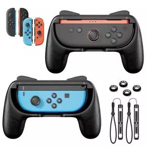 닌텐도 스위치 2/스위치 1/OLED용 2 조이콘 그립 2용 컨트롤러 액세서리 미끄럼 방지 엄지 조이스틱 캡이