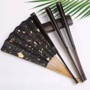 전통부채 접선 흑단 대나무 선물 항공발송 브랙 벽장식 남성 검은