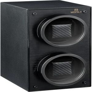 조용한 모터 12 회전 모드 설정 피아노 페인팅이 있는 자동 시계 슬 와인딩 박스용 MOZSLY 더블 워치