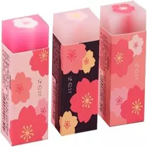 3PCS 핑크 사랑스러운 벚꽃 고무 지우개 사쿠라 꽃잎 스케치 페인팅 연필 교정 도구 학교 사무실 문구류