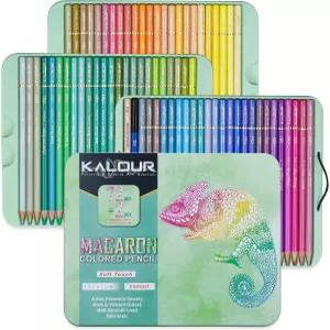 KALOUR PDAS 72+2 성인 컬러링 북 아티스트 소프트 코어 블렌딩 음영 그리기에 이상적인 연필 세트 선물용
