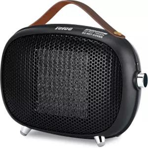 스페이스 히터 테이오 미니 전기 800W/400W 팁 오버 및 과열 방지 기능이 있는 소형 PTC 세라믹 3가지 작동