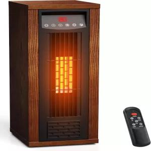 에어 초이스 적외선 우주 히터 리모컨과 온도 조절기가 있는 1500W 전기 휴대용 실내용 빠르고 조용한 난방