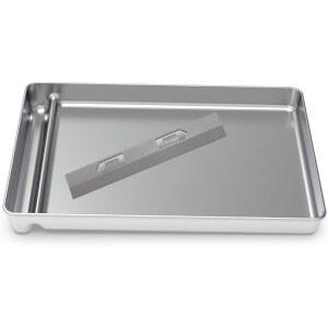 업그레이드된 스테인리스 스틸 재사용 가능한 쓰레기 트레이 펫세이프 스쿱 프리 셀프 클리닝 고양이 쓰레