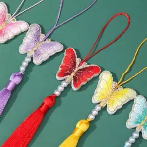 [지앤지] OA 양면자수 나비노리개 전통장신구 전통노리개 매듭공예 보자기포장 명절선물