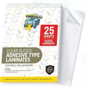 자가 접착 라미네이팅 시트 자외선 차단 비닐25매 광택 투명 비닐 종이 스티커 라미네이트 방수