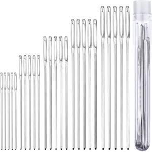 태피스트리 바늘 14 16 18 20 24 사이즈 크로스 스티치 등을 위한 대형 눈 뭉툭한 25개