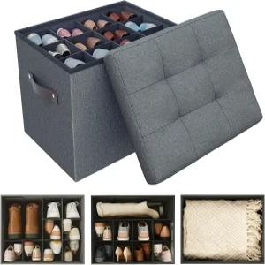 옷장용 호이비오 스토리지 오스만 신발 정리함 신발용 조절 가능한 칸막이 보관함 옷 장난감 담요 접이식