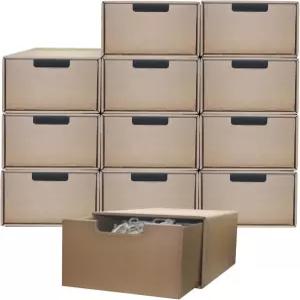 골판지 신발 정리함 양말 속옷 문구류 종이 사진 파일 박스 신발장 사무실 옷장 및 보관 창고 쌓을 수 있는