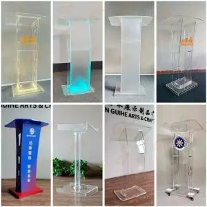 아크릴 강대상 단상 연설 보면대 십자가 본당 목사님