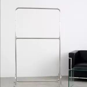 튼튼한 매장용 파이프 이동식 행거 조립식 절체 2단 바퀴