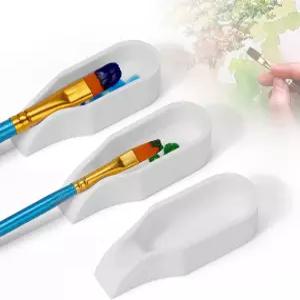 수채화 오일 아크릴 페인팅 브러시를 위한 매직포 실리콘 페인트 브러시 받침대 홀더 액세서리를 3개의