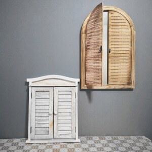 나무창문 인테리어 소품 펜던트 사이즈 아치 커피 단일 꾸미기 원목 블라인드 우드