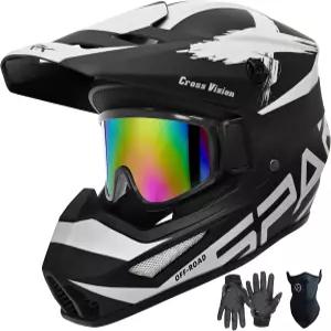 모토크로스 헬멧 청소년 및 성인 ATV 더트 바이크 오토바이 BMWX 4륜 오프로드 산악 자전거 DOT 인증 장갑