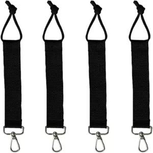 4PCS 나일론 스노보드 줄 스키 쇼트 키 링이 있는 내마모성 스노우보드 바인딩 스트랩