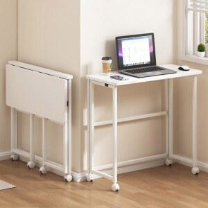 간이 접이식책상 철제 테이블 원룸 60x40 베이직 화이트 데스크