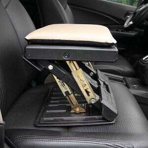 자동차 발받침 다리거치대 차량용 휴대용 카시트 풋레스트 의자 4단 블랙 접이식