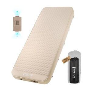 전기 펌프가 장착된 TOBTOS 4인치 두꺼운 자가 팽창 수면 패드 60년대 초압축성 컴팩트 폼 캠핑 매트리스