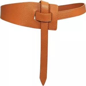 글래머스타 여성 가죽 벨트 빈티지 불규칙 허리 타이 매듭 밴드